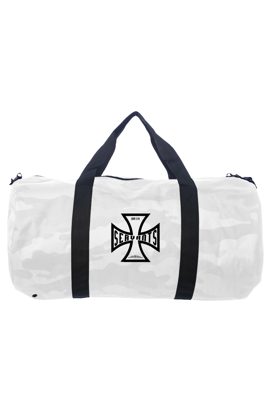 White Camo Iron Cross Duffle Bag